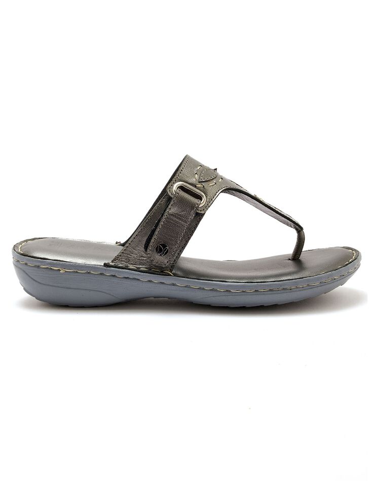 Mules entredoigts en cuir (gris) Mules entredoigts en cuir (gris)