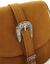 Sac en suédine à boucle western (caramel)