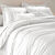 Linge de lit uni polyester-coton Colombine (blanc)