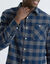 Chemise carreaux écossais flanelle (marine / gris)