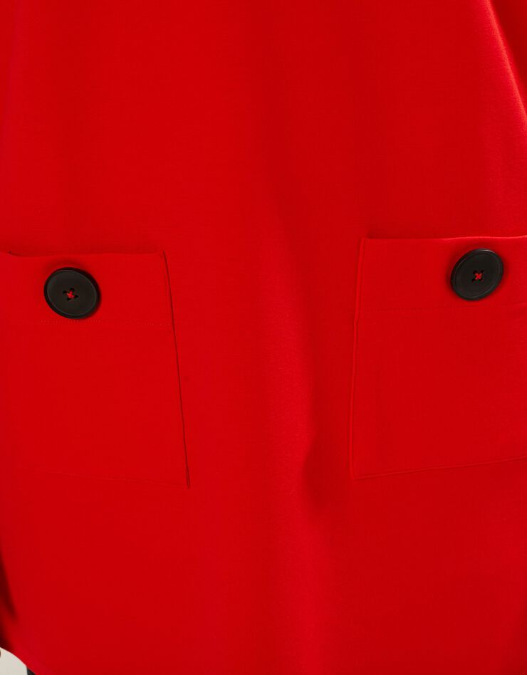 Tunique manches coudes unie, maille milano (rouge) Tunique manches coudes unie, maille milano (rouge)