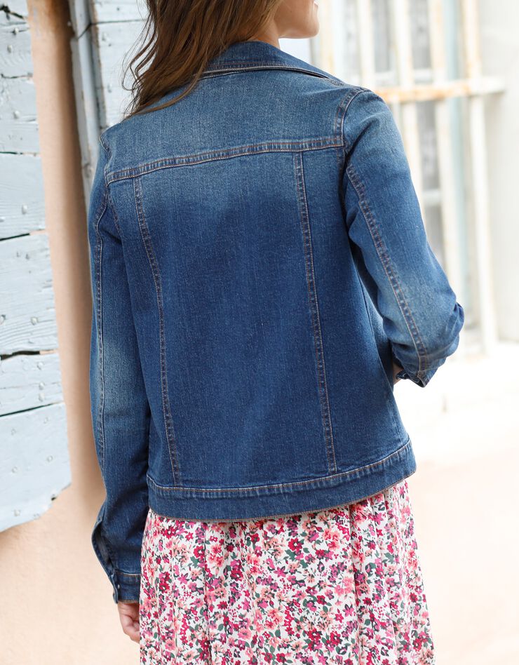Veste boutonnée en jean (stone)