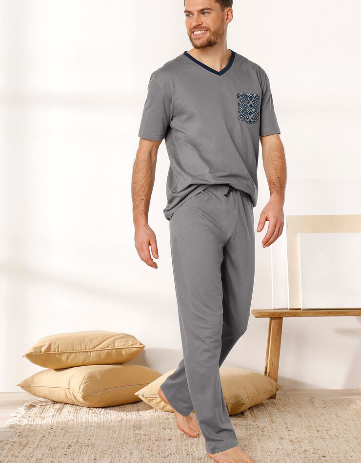 Pantalon pyjama gris foncé (gris foncé)