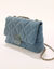 Sac à main matelassé effet denim (bleu)