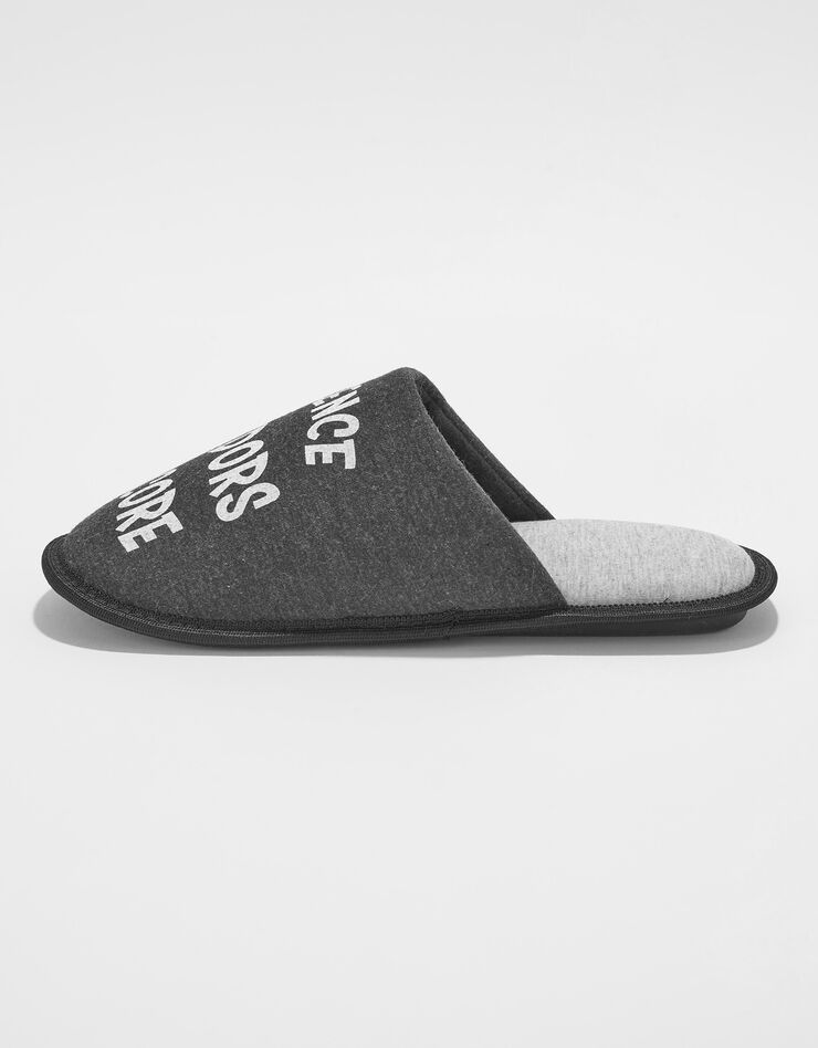 Mules unies gris anthracite à message (anthracite) Mules unies gris anthracite à message (anthracite)