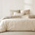 Linge de lit uni bicolore - coton 57 fils/cm&sup2; (&eacute;cru / sable)