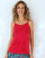 Débardeur de pyjama uni Ikat (framboise)