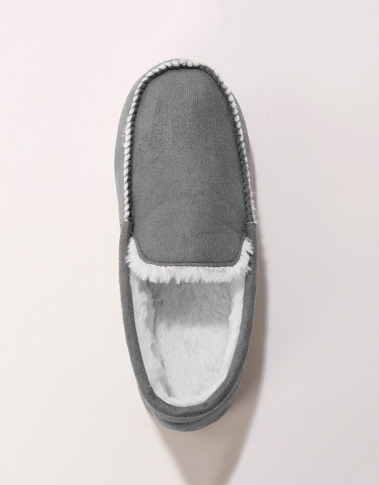 Pantoufles fourrées style mocassin (gris) Pantoufles fourrées style mocassin (gris)