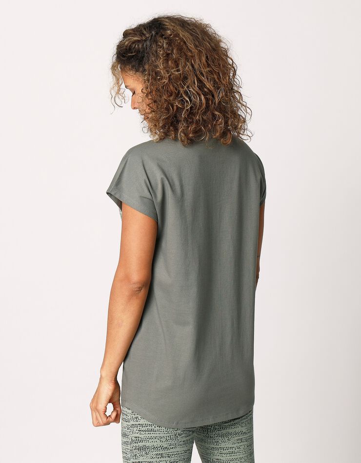 Tee-shirt bicolore effet chiné (kaki) Tee-shirt bicolore effet chiné (kaki)