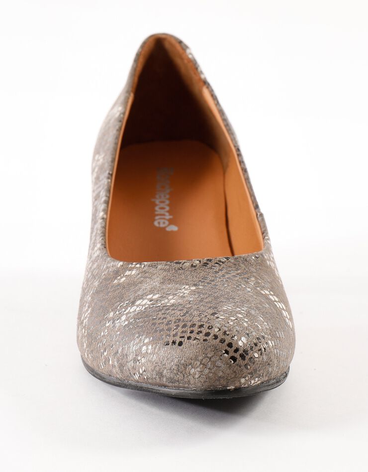 Escarpins en cuir - effet python (gris) Escarpins en cuir - effet python (gris)