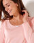 T-shirt imprimé fleurs - manches longues (rose)
