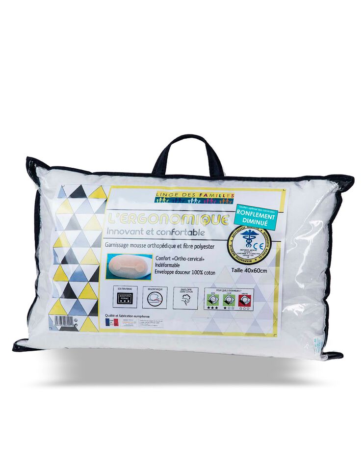 Oreiller ergonomique - confort ferme (blanc)