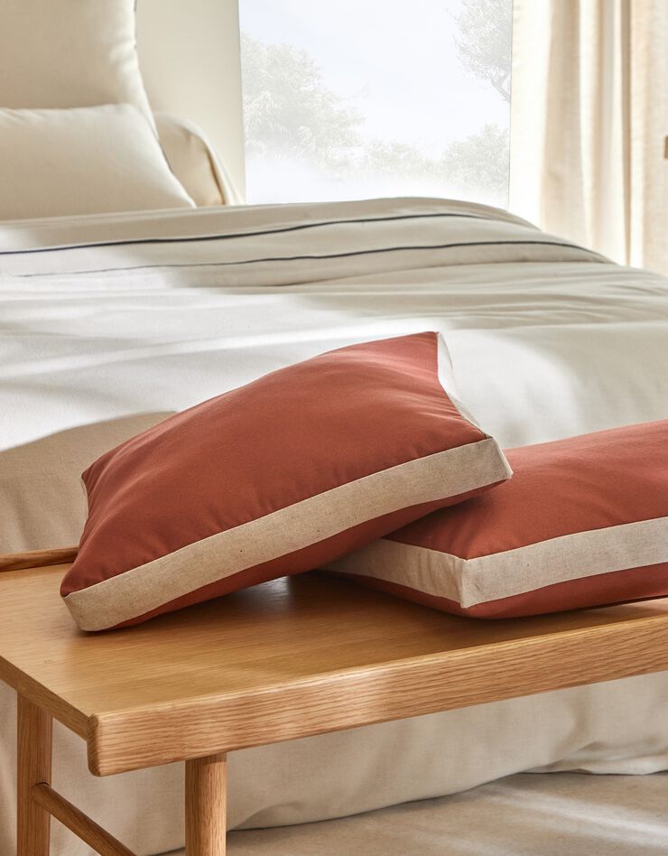 Housse de coussin, collection "Intemporelle" - lot de 2 (tomette)