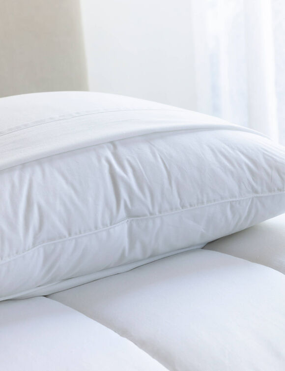 Sous-taie coton protection oreiller - lot de 2 (blanc)