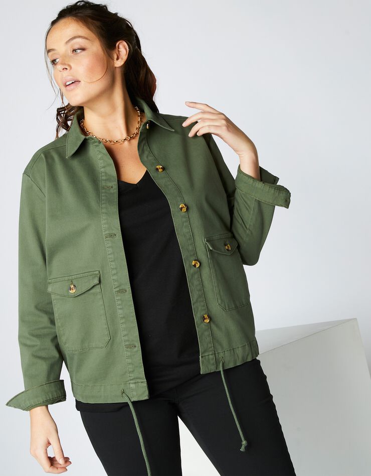 Veste boutonnée (kaki) Veste boutonnée (kaki)