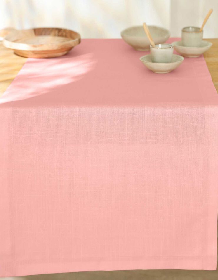 Nappe aspect lin (rose blush)