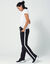 Pantalon jogging bicolore (noir / blanc)