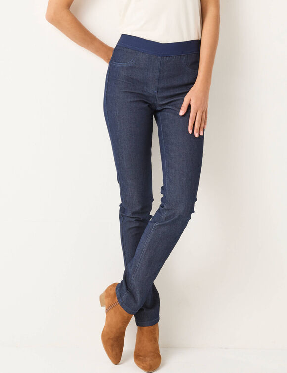 Jegging denim taille &eacute;lastiqu&eacute;e - grande stature (brut)