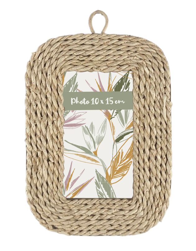 Cadre-photo vertical en corde  (naturel)