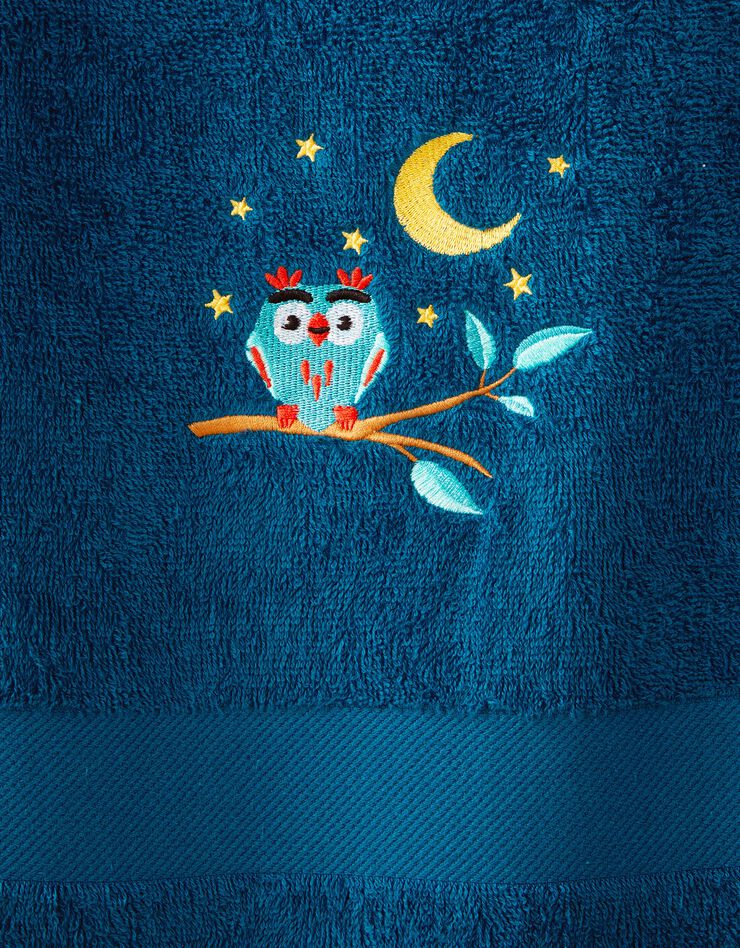 Collection éponge enfant brodée chouki - 380g/m2 (bleu paon) Collection éponge enfant brodée chouki - 380g/m2 (bleu paon)