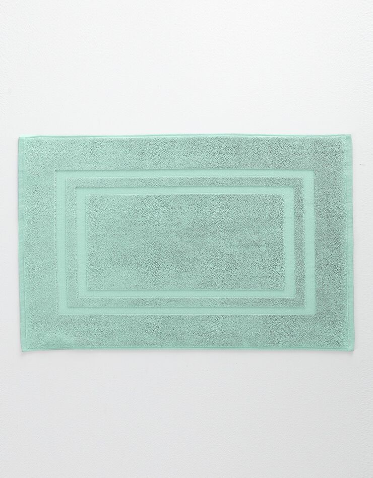 Tapis de bain éponge double liteau (amande) Tapis de bain éponge double liteau (amande)
