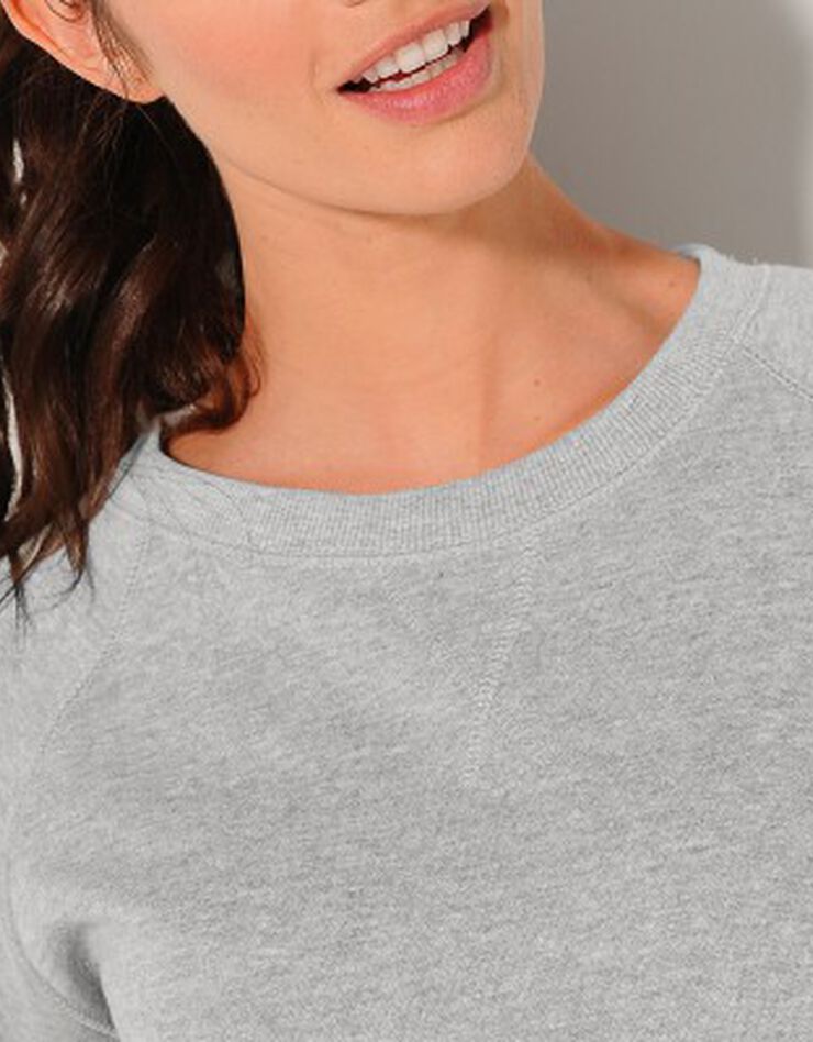 Sweat long molleton (gris chiné) Sweat long molleton (gris chiné)
