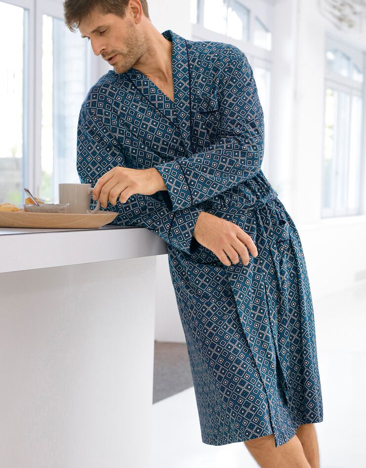 Robe de chambre imprimée (marine / bleu) Robe de chambre imprimée (marine / bleu)