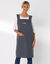 Tablier de cuisine japonais coton uni personnalisable (gris)