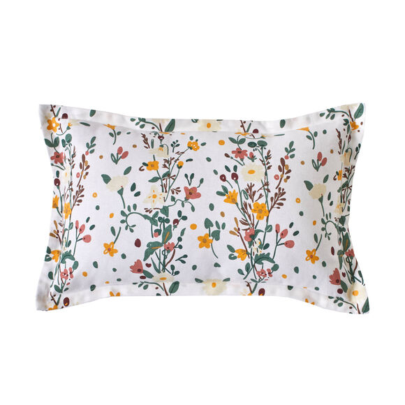 Coussin fleuri C&eacute;leste (blanc / multicolore)