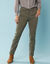Pantalon droit à découpes, Spécial Petites (vert olive)