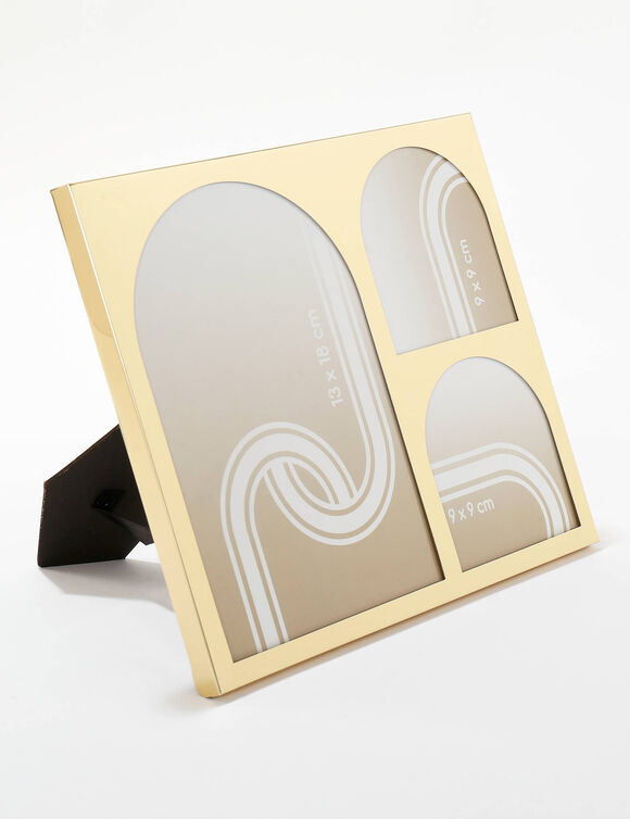 P&ecirc;le-m&ecirc;le 3 cadre-photos (dor&eacute;)