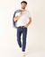 Pantalon 5 poches confort ceinture élastiquée gabardine - L32 (marine)