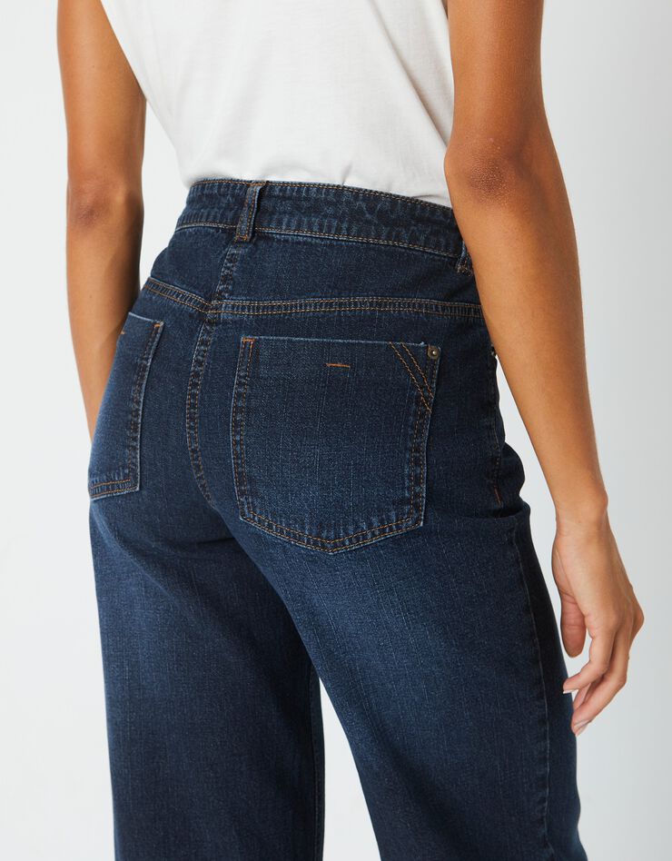 Jean large raccourci coupe stretch, spécial petites (dark blue) Jean large raccourci coupe stretch, spécial petites (dark blue)