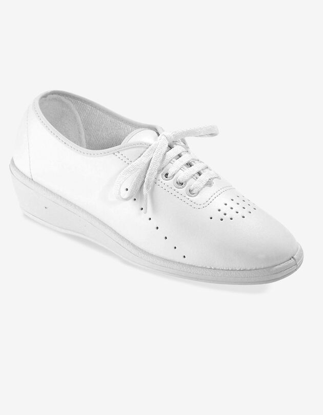 Chaussures derbies cuir (blanc)