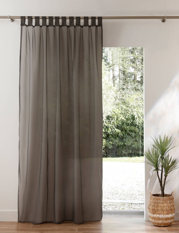 Panneau voile uni finition pattes (gris)