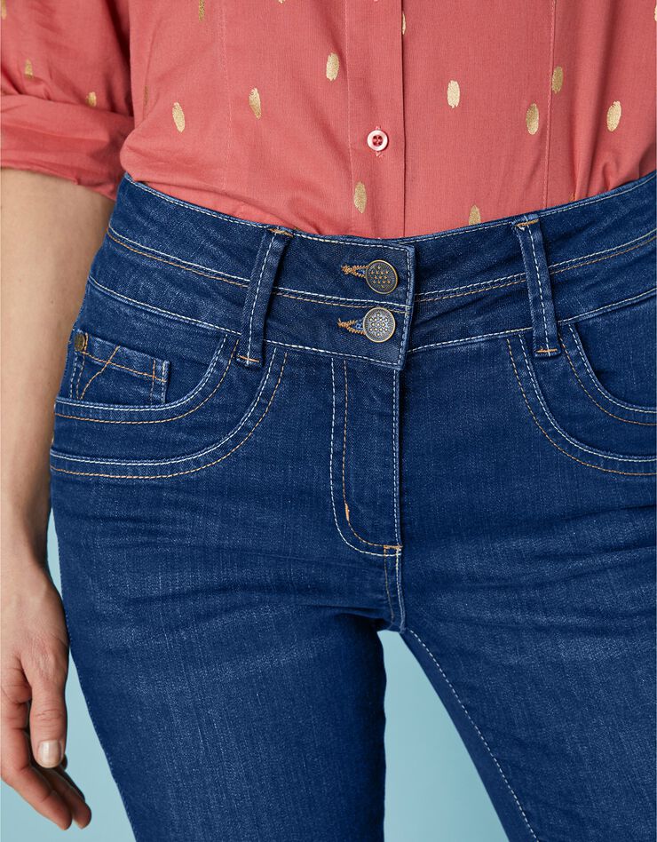 Jean coupe droite délavé stretch (dark blue) Jean coupe droite délavé stretch (dark blue)