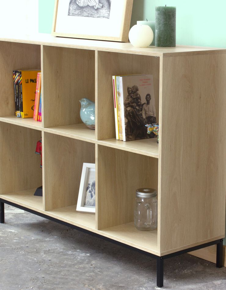 Etagère de rangement STOCKIES– 6 cases (naturel)