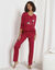 Pyjama manches longues motif "colombes" (cerise)