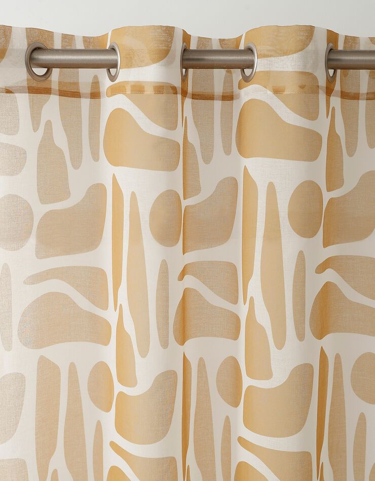 Panneau voile imprimé arty finition oeillets (ocre)