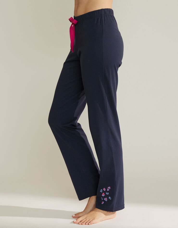 Pantalon pyjama coton Beautiful uni imprimé placé (marine) Pantalon pyjama coton Beautiful uni imprimé placé (marine)