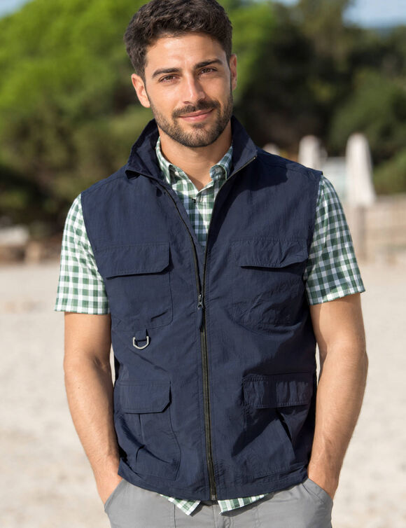 Gilet multipoches sans manches (marine)
