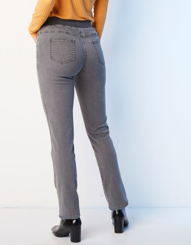 Jean "droit" ultra confort taille élastiquée (gris) Jean "droit" ultra confort taille élastiquée (gris)
