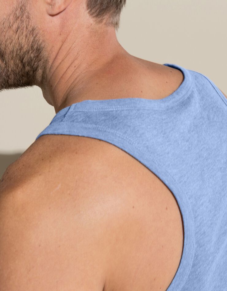 Débardeur sport - lot de 3 (3 écru chiné / gris / bleuet) Débardeur sport - lot de 3 (3 écru chiné / gris / bleuet)