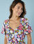 Robe midi imprimée, Spécial Petites (bleu / rose)