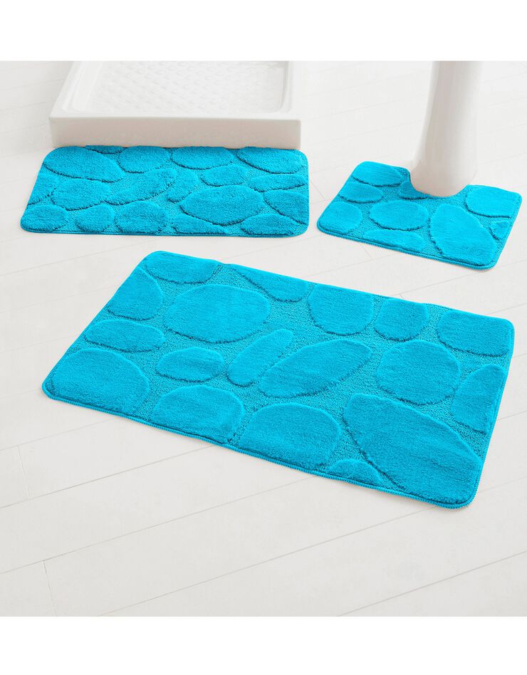 Tapis de bain motif galets (turquoise) Tapis de bain motif galets (turquoise)
