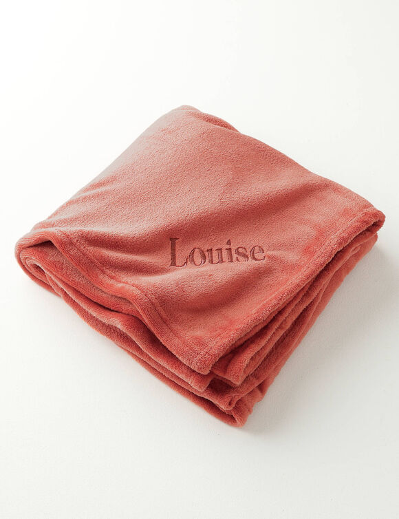 Plaid polaire personnalisable, toucher peluche (terracotta)