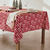Nappe coton/lin, imprim&eacute; petits n&oelig;uds (rouge)