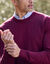 Pull col rond 80% laine (bordeaux)