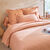 Linge de lit uni polyester-coton Colombine (melon)