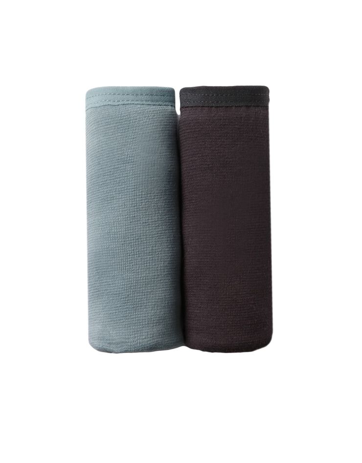 Culotte coton stretch forme midi ceinture basse - lot de 2 (bleu grisé + ANTHRACITE) Culotte coton stretch forme midi ceinture basse - lot de 2 (bleu grisé + ANTHRACITE)